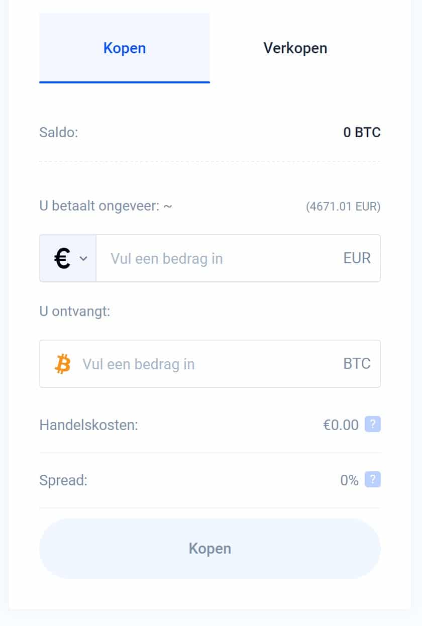 Bitcoin kopen Bitvavo