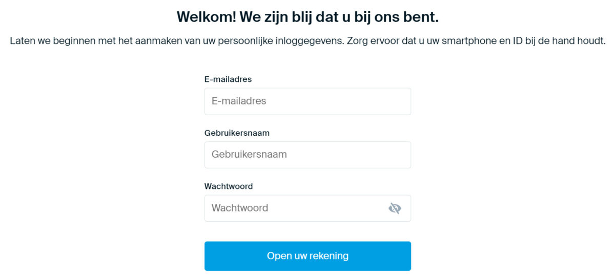 DEGIRO aanmelden