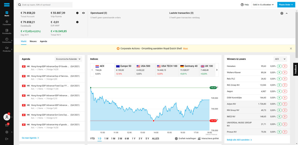 DEGIRO platform