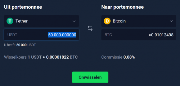 Omwisselen crypto stormgain